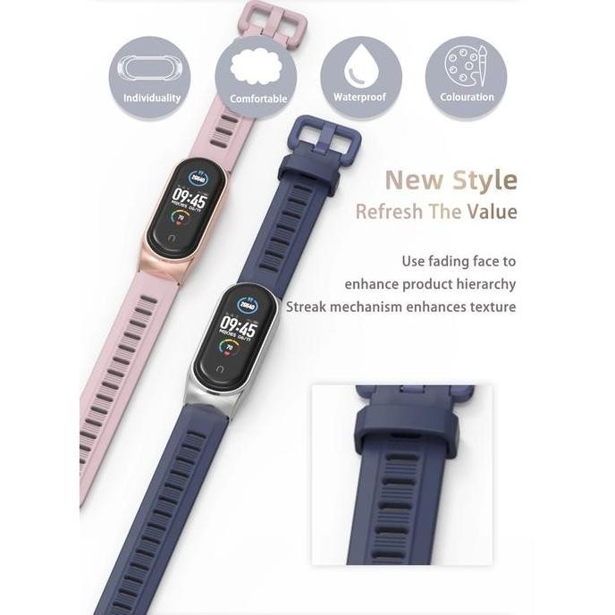 Ori - Mijobs Strap Xiaomi Mi Band 6 Replacement Sport Tali Jam Ori Karet