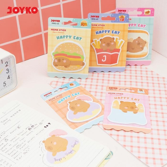 

Joyko Memo Stick Sticky Note Kertas Memo Memo Tempel Mms-43 Happy Eat