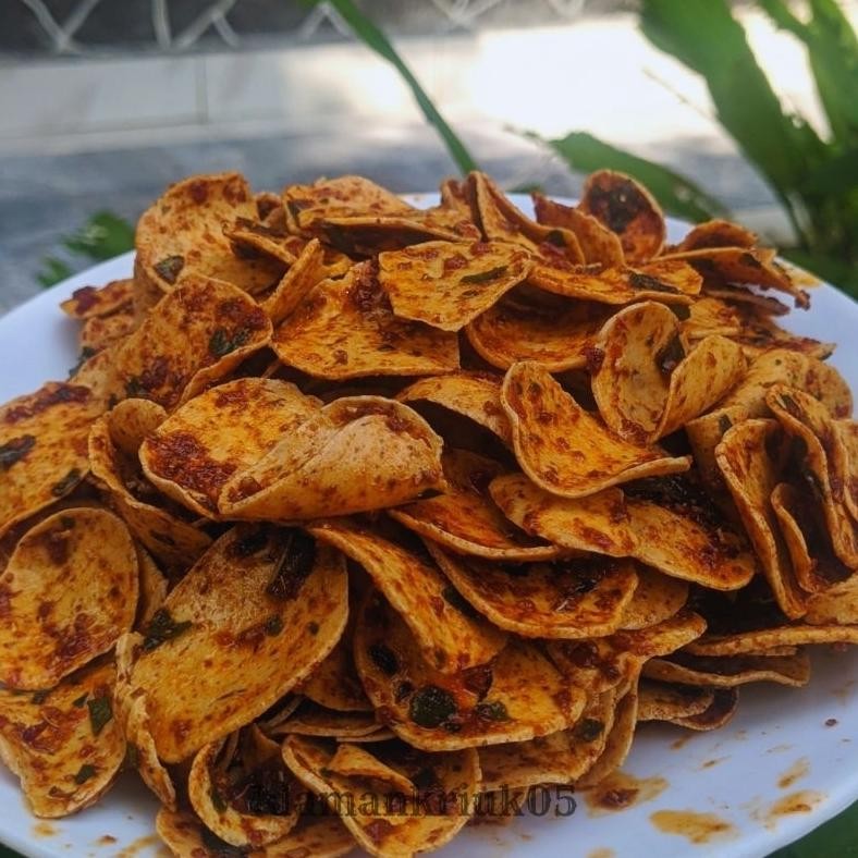 

Basreng Kriuk Daging Sapi Pedas Daun Jeruk 500G/Bareng/Kriuk/Mantap/Renyah