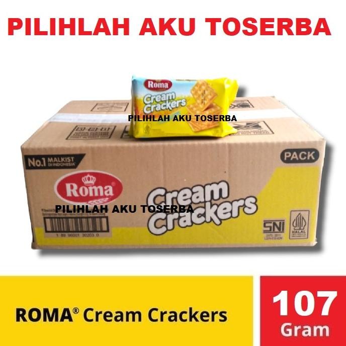 

Biskuit Malkist Roma Cream Crackers @107 Gr - 1 Kardus Isi 20 Pcs