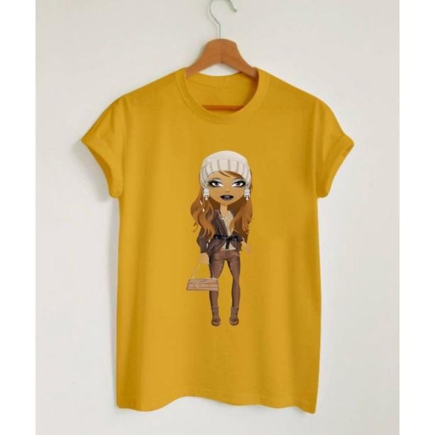 kaos distro wanita oblong celin bahan asli 100% cotton combed 30s