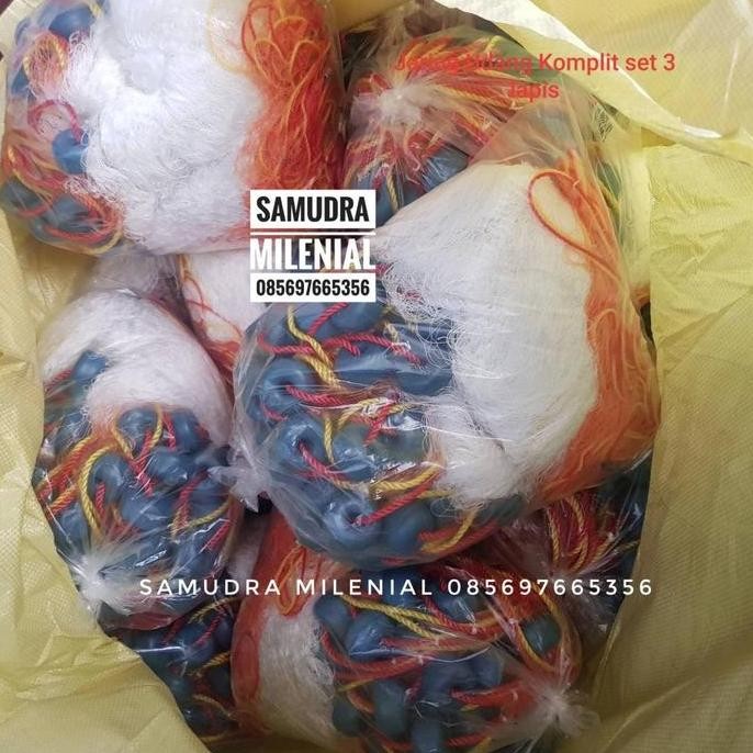 Jaring Udang Fishing Net Siap Pakai Lengkap Komplit Set 3 Lapis Bagus