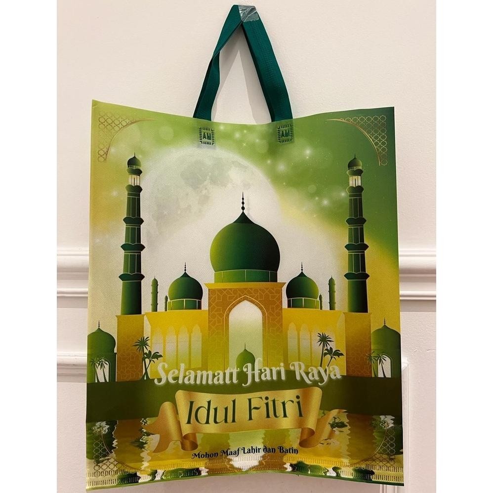 

ii-99 RHH-1823 (ISI 12pcs) GOODIE BAG LAMINASI LEBARAN TAS HAMPERS IDUL FITRI/ TAS SPUNBOND FULL COLOUR Sale Viral