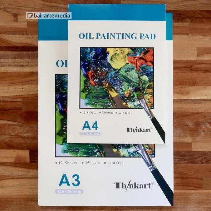 

TERBARU THINKART OIL PAINTING PAD A4 A3 350GSM KERTAS KANVAS LUKIS TEBAL