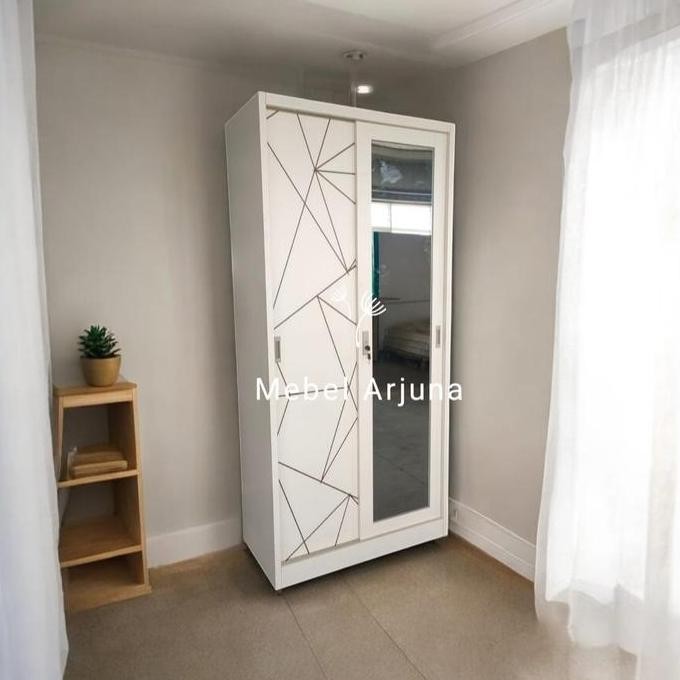 Lemari Pakaian Sliding Besi Olympic Osws 90 Murah