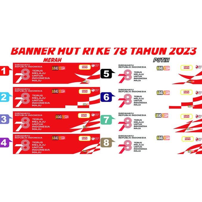 ready BANNER / SPANDUK HUT RI 77 Tahun 2022 / Ulang Tahun RI / Bisa COD