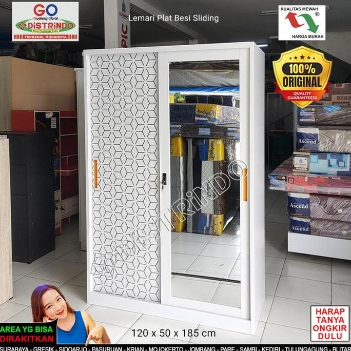 DISTRINDO Lemari Besi / Lemari Sliding / Lemari Besi 4Pintu