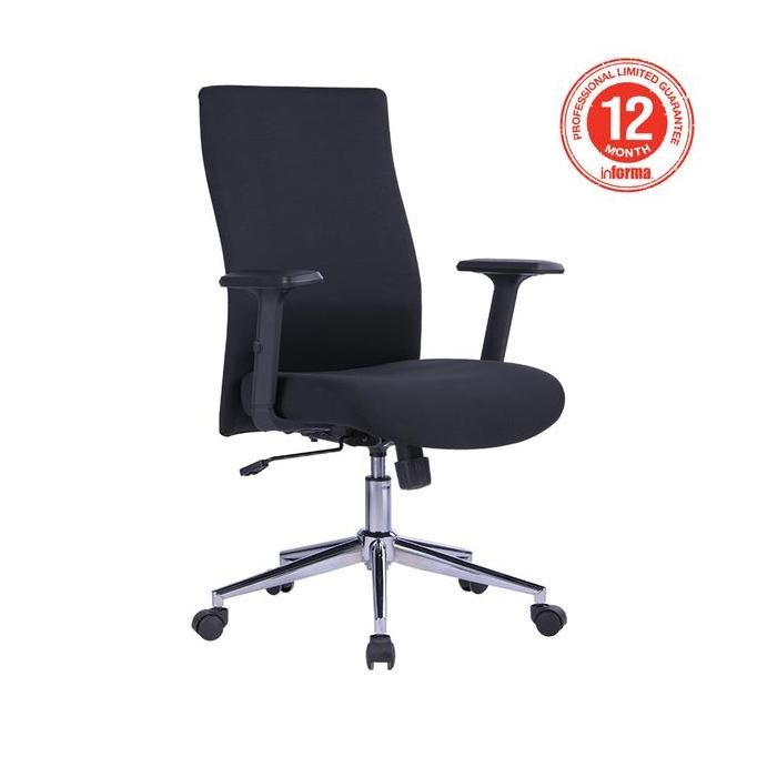 INFORMA LUKE KURSI KANTOR SANDARAN RENDAH - HITAM