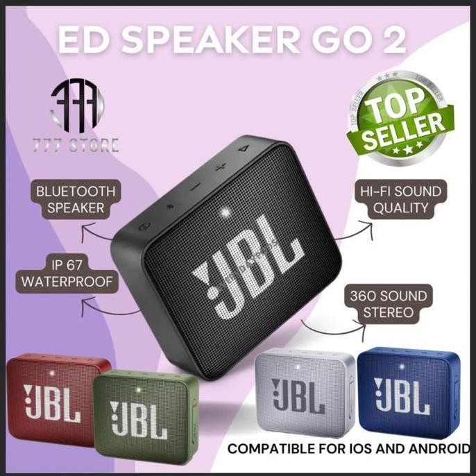 % Speaker Jbl Go2 Go 2 Wireless Bluetooth Portable Spiker Extra Bass Audio Speakers Bergaransi