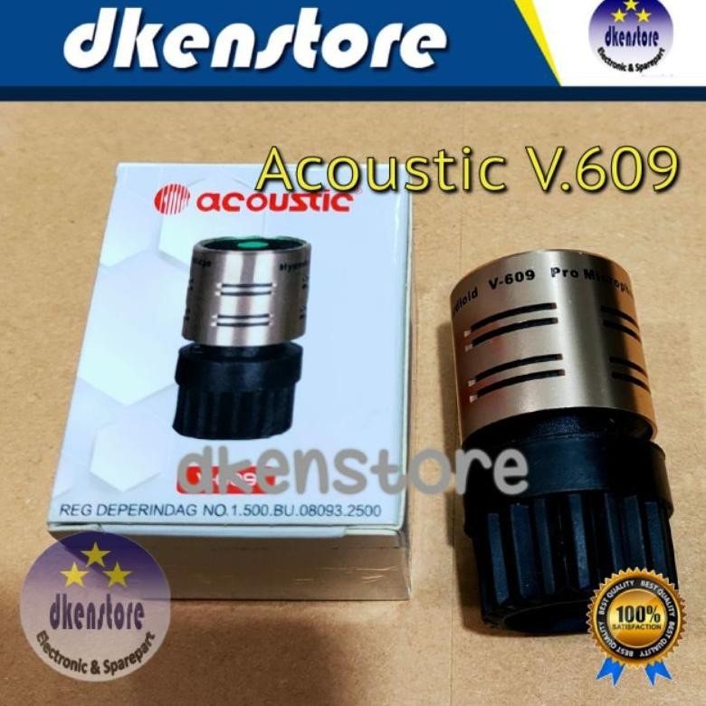 Spool Mic Acoustic V609 Sensitif buat Microphone Vocal kabel dan wireless Original Bagus DiM