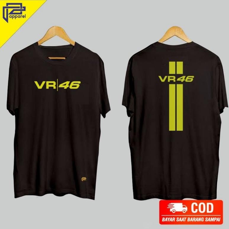Promo Kaos Distro Kaos Moto Gp Kaos Vr 46 Kaos Pria Atasan Pakaian Pria T-Shirt Pria T-Shirt