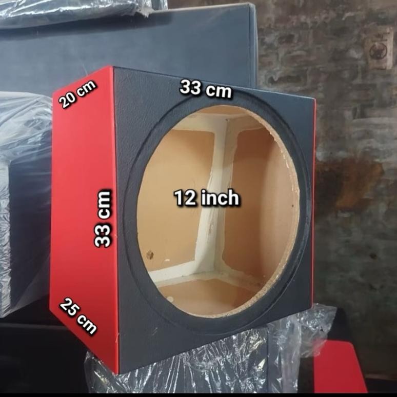 Box Speaker Subwoofer 12In Bahan MDF Full 18Mm Dilapis Kulit Oscar Universal DiM