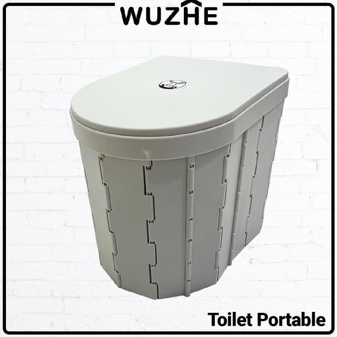 Portable Toilet For Camping Toilet Lipat Dengan Tutup, Toilet Mobil Porta Potty Tahan Air Toilet Emb