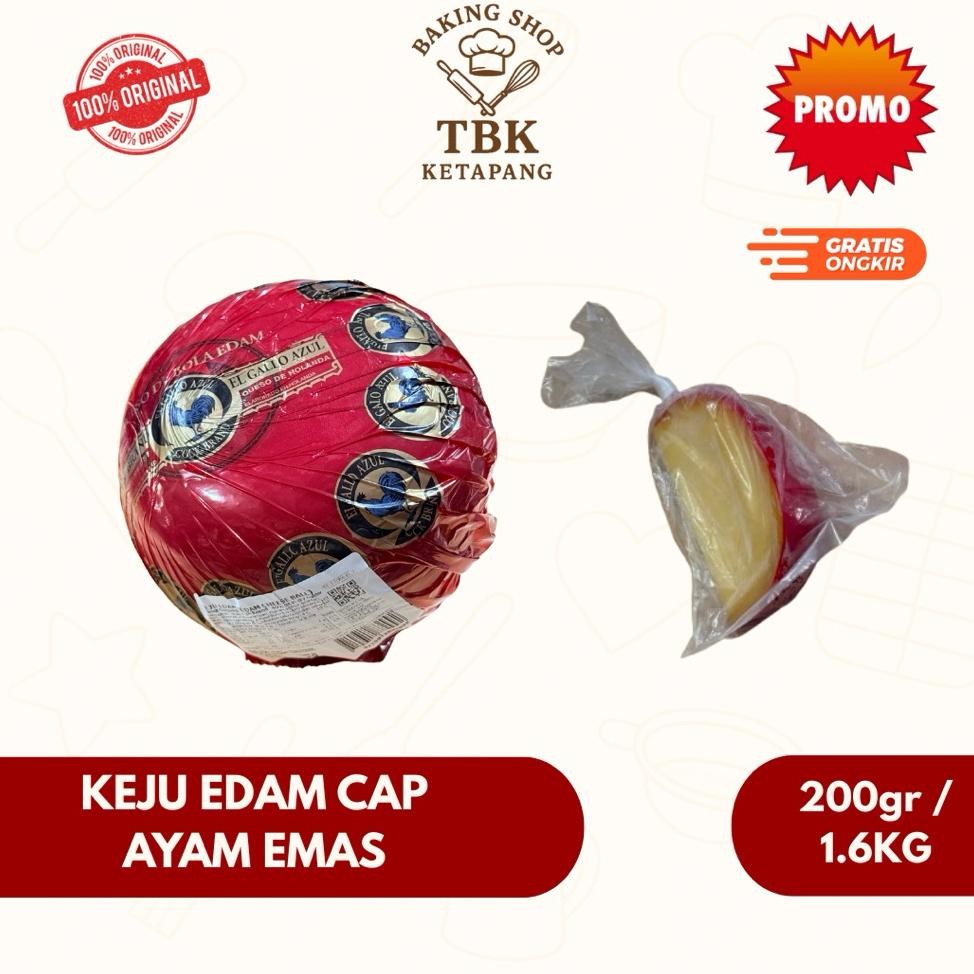 

Keju Edam Cap Ayam Emas Utuh 1.6Kg Repa 200Gram 300Gram