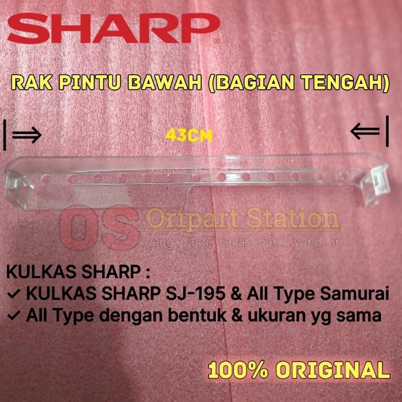 RAK PINTU BAWAH KECIL KULKAS SHARP 2 PINTU ORIGINAL DiM