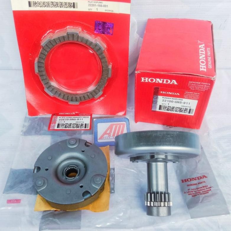 Kampas Ganda+Kampas Kopling+Mangkok Ganda Supra x 100 Grand Prima Supra Lama Astrea