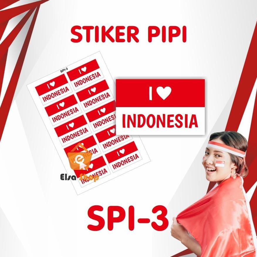 

At43 Stiker Pipi Bendera Indonesia - Sticker Pipi
