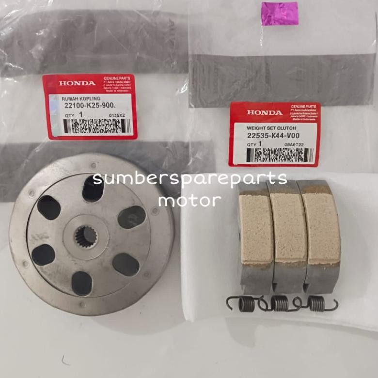 Paket Kampas Ganda + Mangkok Ganda Honda Beat Pop K44