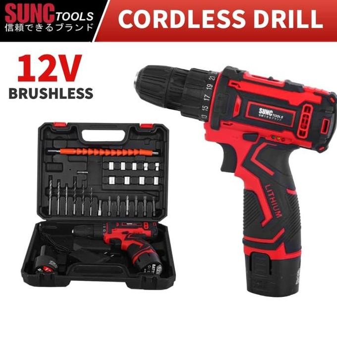 Mesin Bor Cas / Cordless 12Volt 2 Batrey Jld