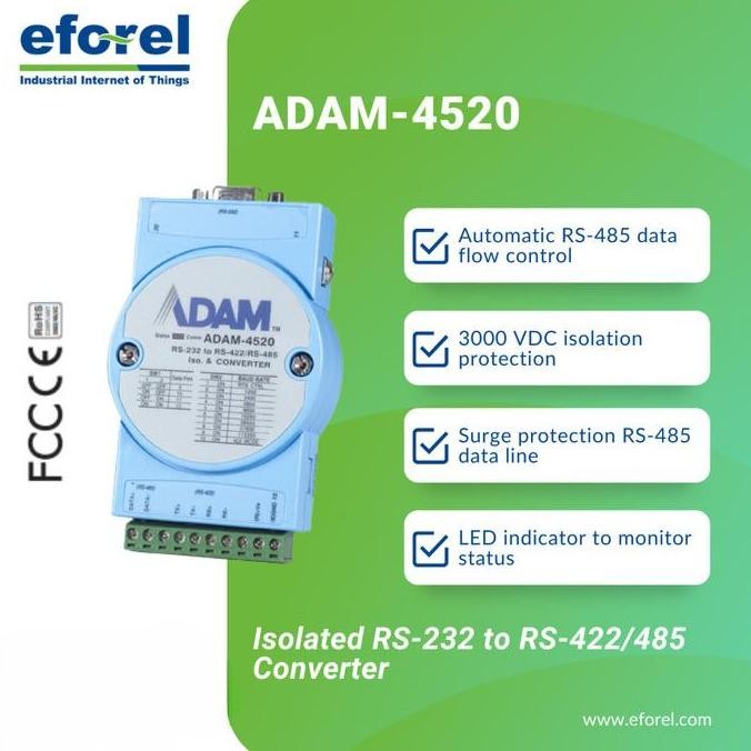 NEW ADAM-4520-F Industrial Konverter Serial RS-232 to RS-485 Advantech