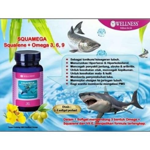 WELLNESS SQUAMEGA-SQUALENE + OMEGA 3,6,9 100 SOFTGELS