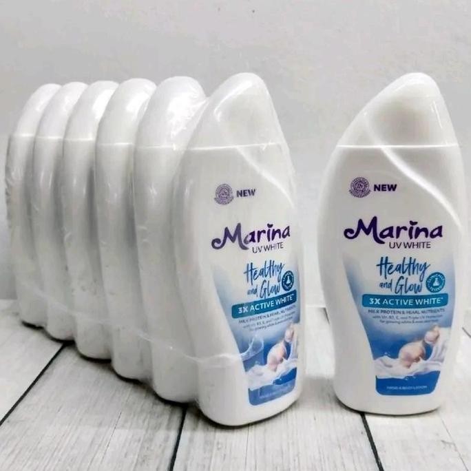 Promo / Terlaris OBRAL CUCI GUDANG CUMA 60K DAPAT 6PCS BODY LOTION MARINA HEALTHY & GLOW 185 ML Terb