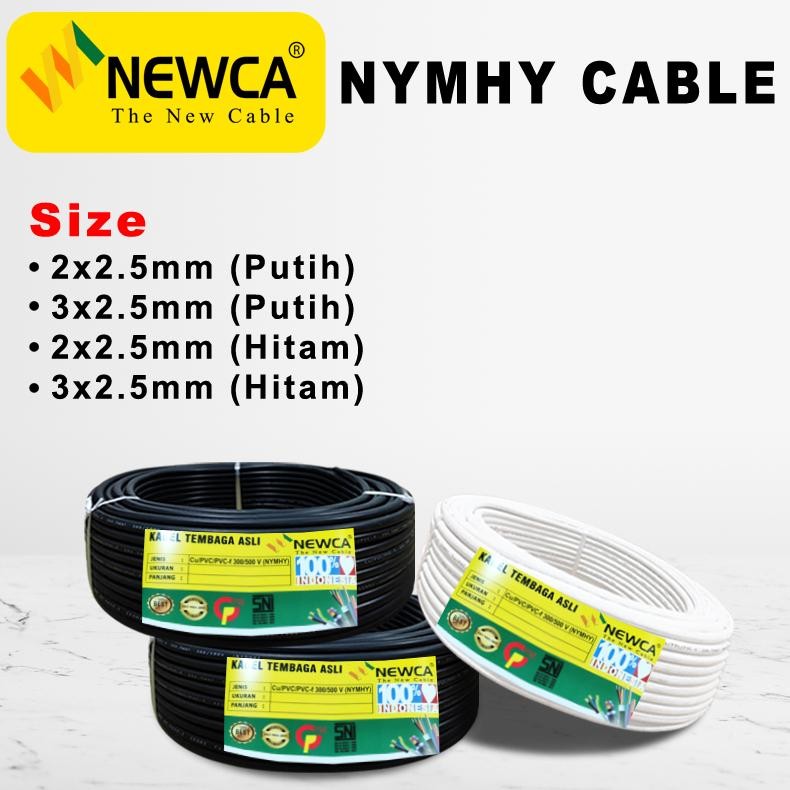 Kabel Listrik NYMHY / Kabel Newca 2x2.5mm 3x2.5mm Tembaga Asli