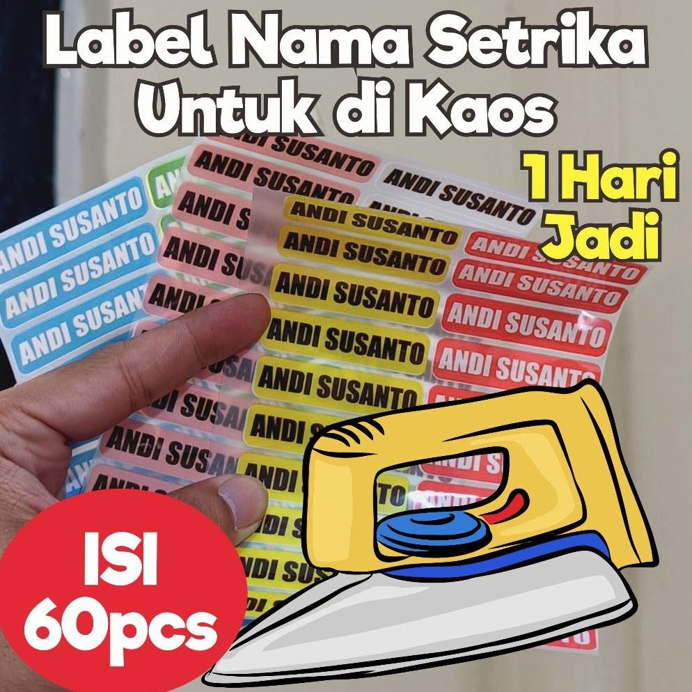 

Et-12 [Bb001] Sticker Nama Label Printing Isi 60 Pcs Untuk Di Kain / Kaos Sablon Setrika Gratis 48 Pcs Stiker Mapel Untuk Di Buku Tulis - Label Dtf Bisa Ditempel - Isi Lebih Banyak - Varian Huruf Lebih Banyak Et-12