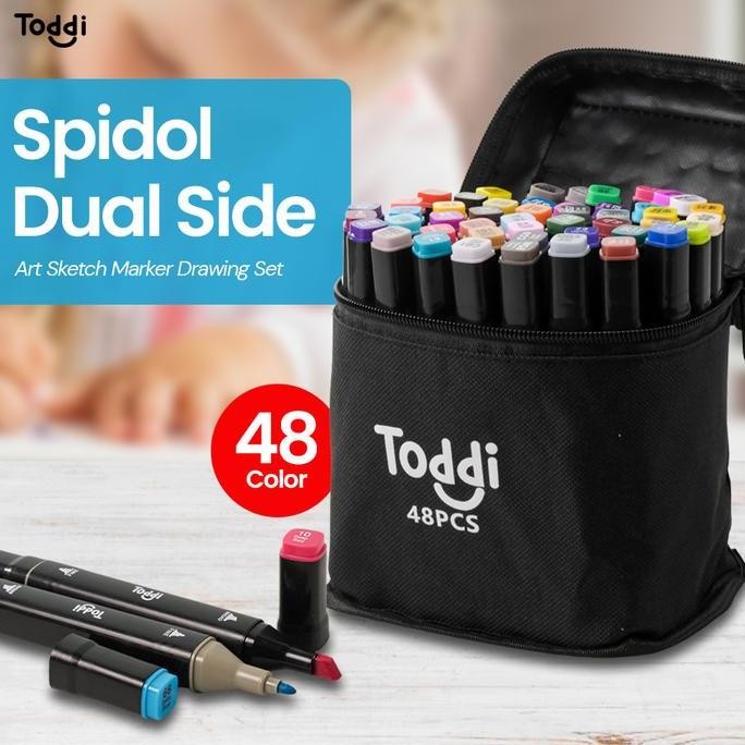 

Promo Spidol Sketsa Dual Side Fine Brush Marker Art Set Spidol Warna