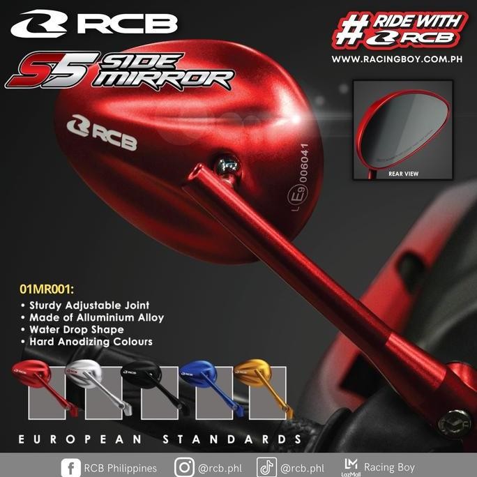 SPION RCB S5 UNIVERSAL XMAX ADV PCX NMAX DLL - ALLOY SIDE MIRROR S5 ORIGINAL DAN TERPERCAYA