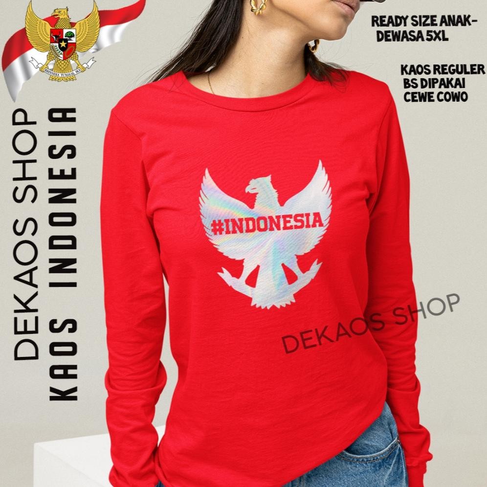 Kaos 17 Agustus Lengan Panjang Jumbo Kaos Indonesia Merah Putih Jumbo Garuda Terbaru Kaos 17 Agustus