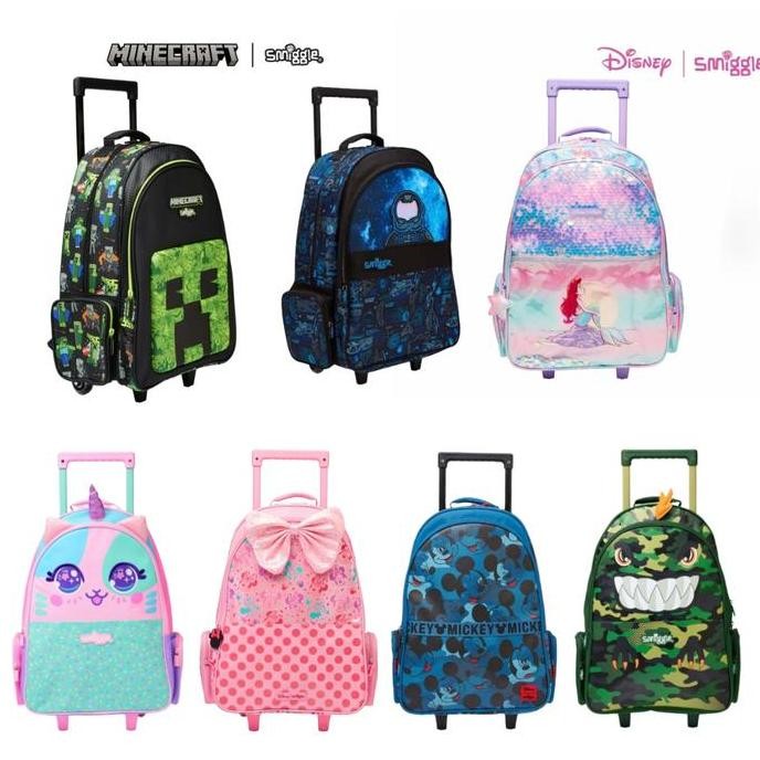 Tersedia Koper Anak Smiggle Trolley Bag Roda Tas Dorong Backpack Smiggle Lucu