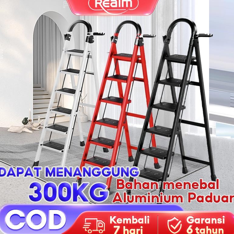 Tangga  tangga lipat aluminium tangga lipat Multifungsi Lipat Tangga Besi Household Ladder Tangga Ru