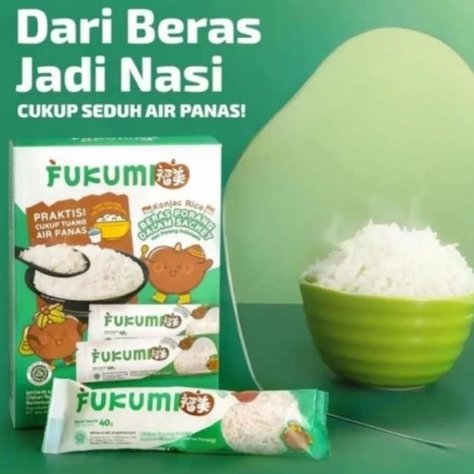 

FUKUMI NASI INSTAN Beras Porang / Konjac / Shiratake (RENDAH : Kalori, gula, Karbo | Tinggi Serat | Non Kolesterol Untuk Diet & Diabetesi) pilih varian MS