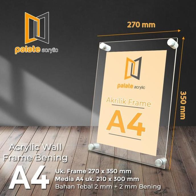 

ready stock !!! AKRILIK FRAME A4 / ACRYLIC FRAME A4 2MM LANDSCAPE / PORTRAIT
