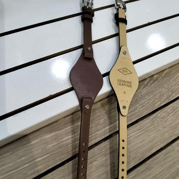 new  Tali Jam Kulit Fossil Georgia Mini 8mm Strap ES3077 ES3148 Wanita