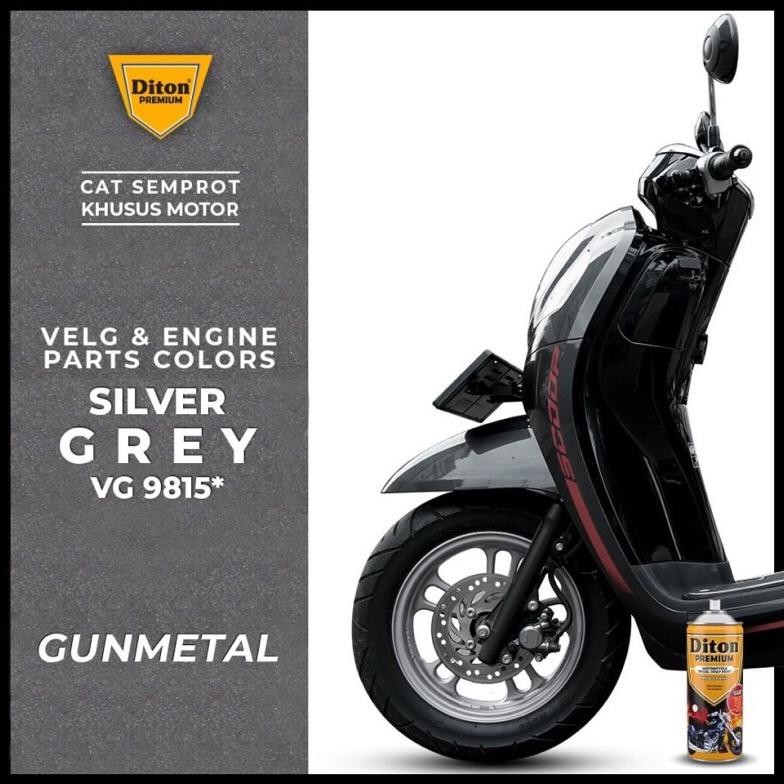 Cat Semprot DITON PREMIUM Velg & Engine Parts Colors Silver Grey VG 9815