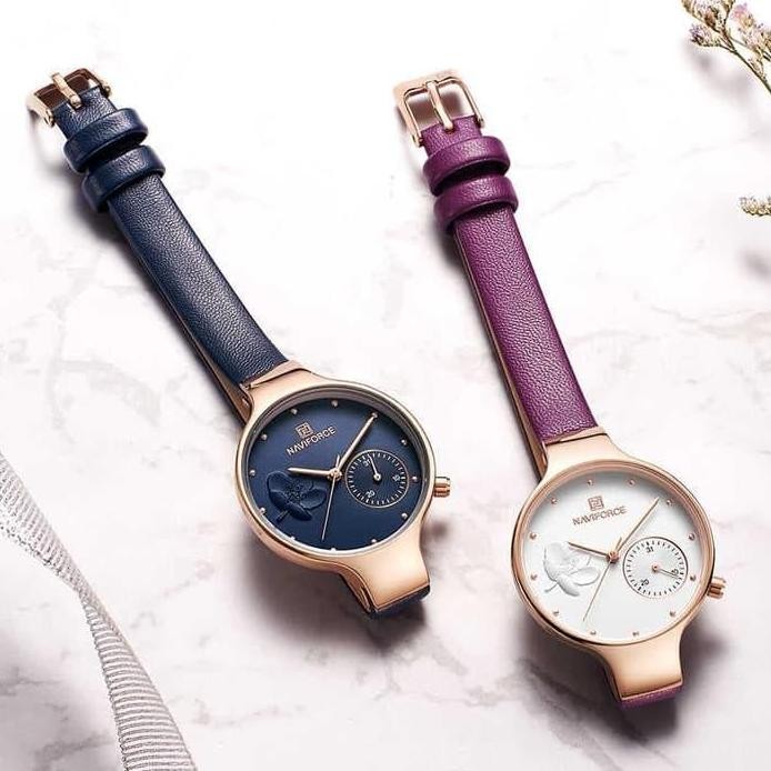 new  Naviforce Tali Kulit Tanggal - Jam Tangan Wanita - 5001 - Original
