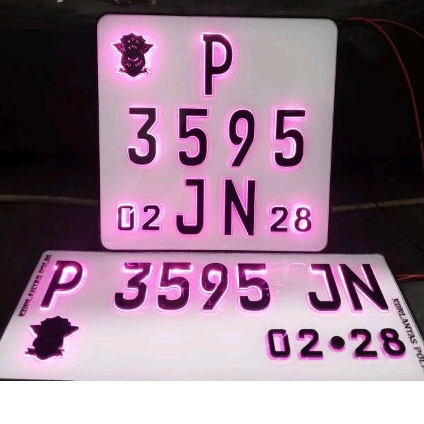 Plat Nomor Vespa Led Akrilik