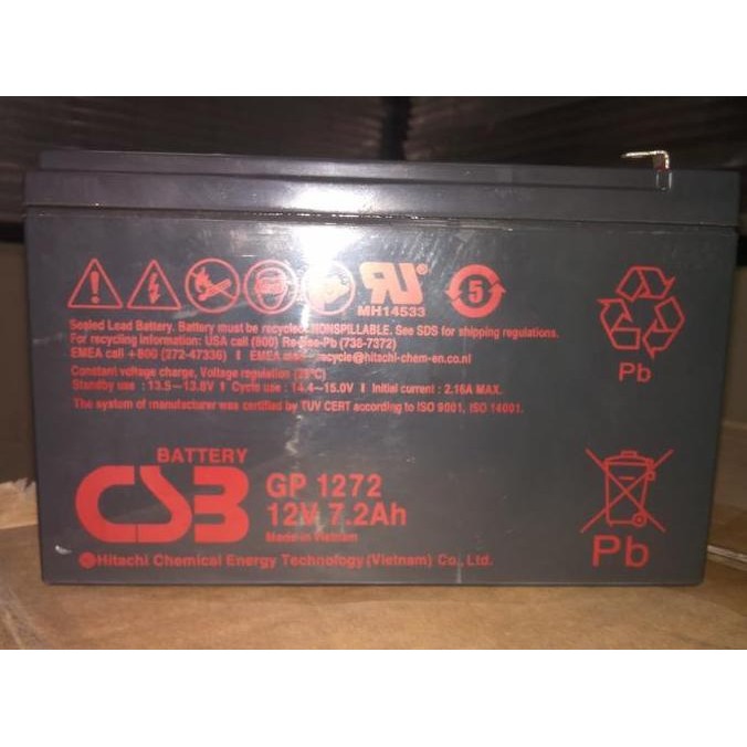 BATERAI UPS CSB GP 1272 /AKI UPS 1272/VRLA 12V 7.2Ah murah