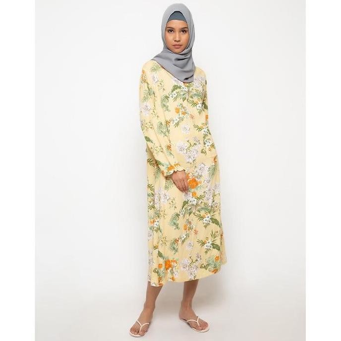 baru Baju Hamil/Baju Menyusui St.Yves Daster Muslim Palm Carnation