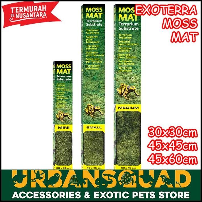 EXOTERRA MOSS MAT ALAS KANDANG LUMUT SINTETIS DART FROG PACMAN KODOK