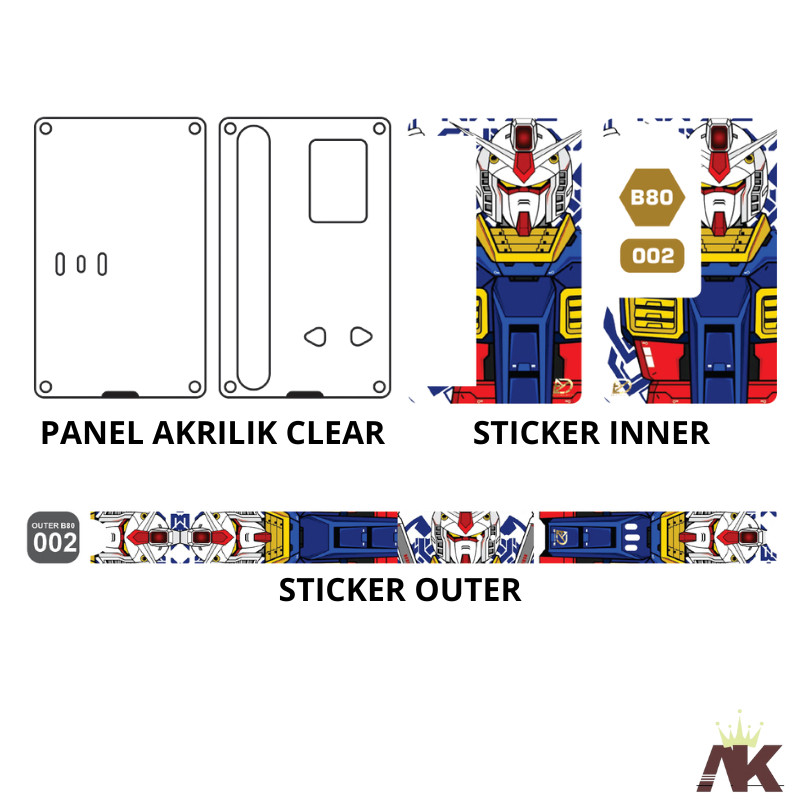 

Promo2pcs - Cutting Akerilik Untuk Bagian Luar Dalam B80 Pres 2 Garskin Stiker/not Case Premium Quality CustomCOD