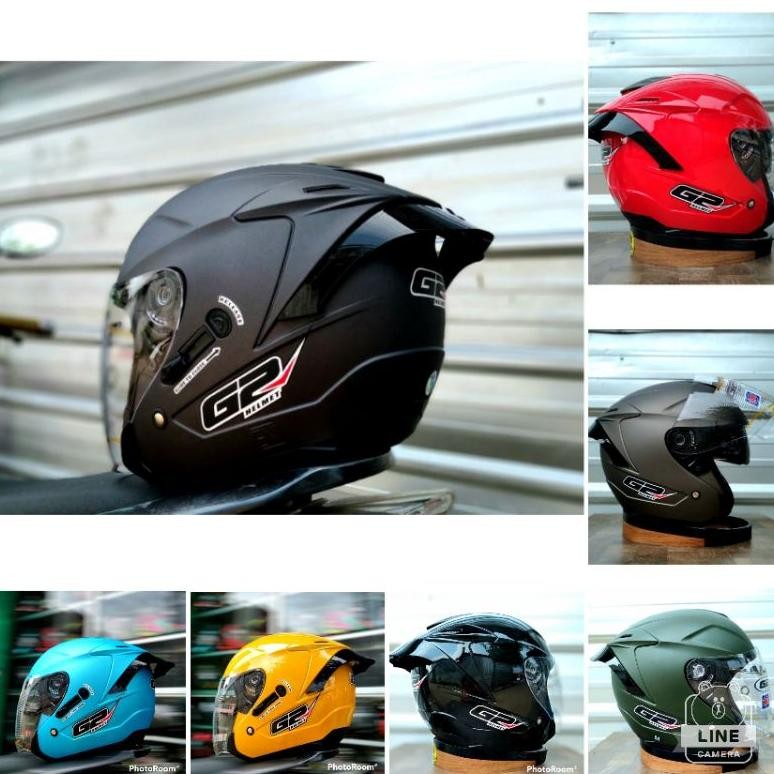 Terlaris Helm G2 Optimak Polos Double Visor Sni