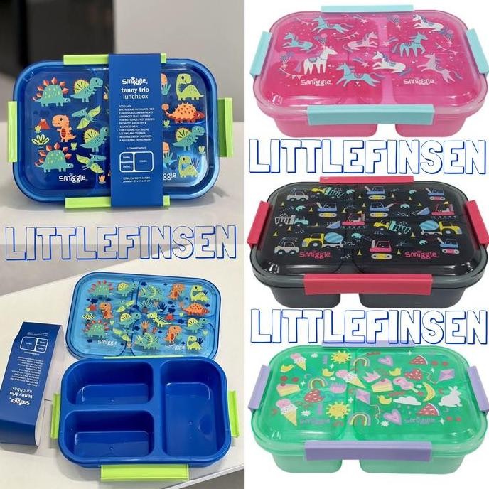 Lunch Box Smiggle Sekat 3 Leakproof/Kotak Makan Sekat Dino Unicorn
