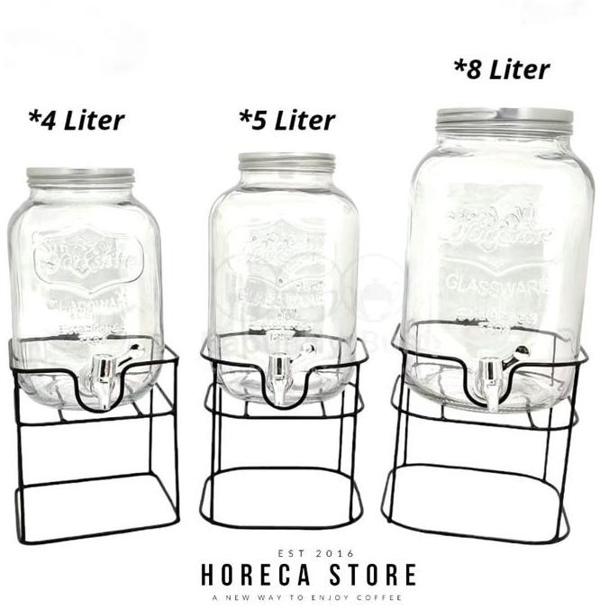 Gosend/Grab Only Infused Water Dispenser Galon Jus Kaca 5 Liter