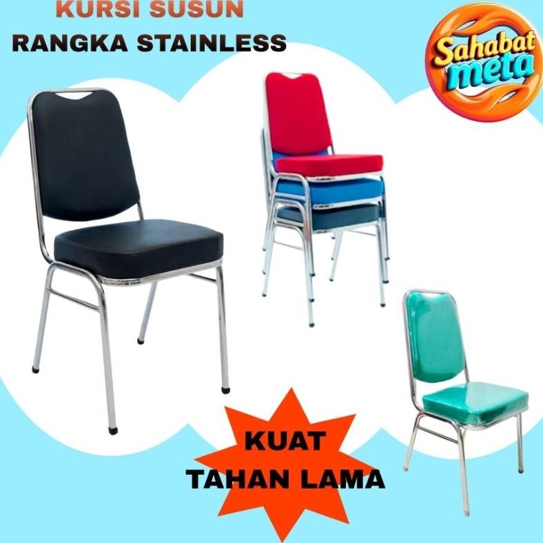 Terlaris Kursi Susun / Kursi Kantor / Kursi Kondangan / Kursi Resepsi / Kursi Susun Serbagaguna Stai