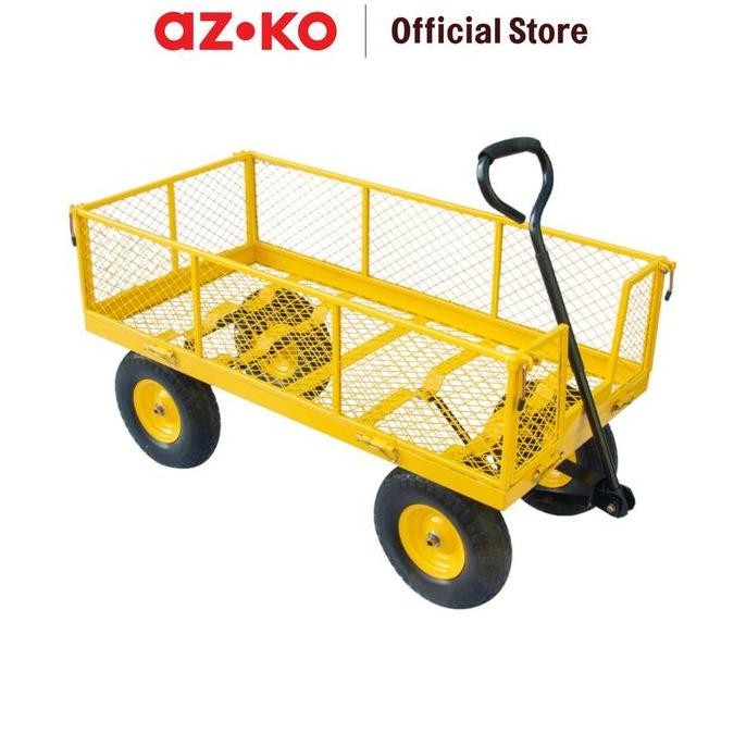 AZKO KRISBOW TROLI BARANG MULTIFUNGSI 500 KG - KUNING ALAT PENGANGKUT BARANG DENGAN RODA WHEELS CART