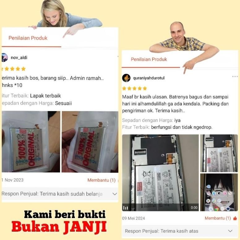 Cod Baterai Sony Xperia Xz2 Premium H8166 H8116 Au Sov38 So-04K Docomo Lis1656Erpc Asli (Original 10