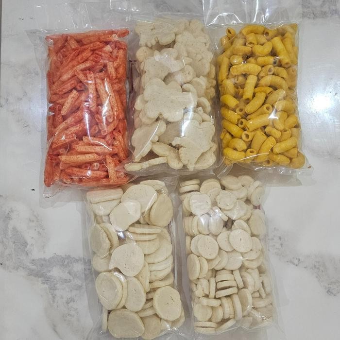 

Paket Komplit 5 Bintang Mini Kancing Potato Pedas Makaroni Jagung